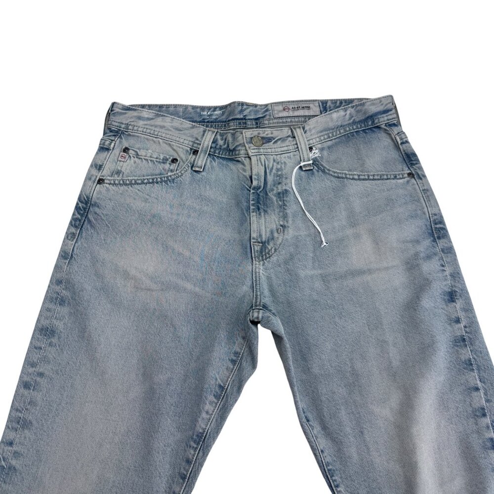 NEW AG Everett Slim Straight Jean Men's Light Blue Distressed Denim Pants, Sz 32 - Picture 3 of 11